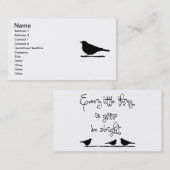 申し分なくあることを行くこと 名刺 (正面/裏面)