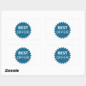 申し最高の出 長方形シール (シート)