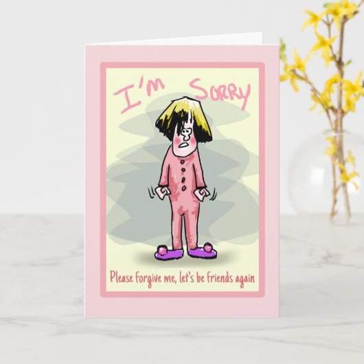 申し訳ありませんが私と友達になりましょう カード (黄色い花)