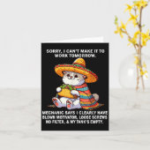 申し訳ありませんが、明日は仕事に行くことができません。整備士によると カード (黄色い花)