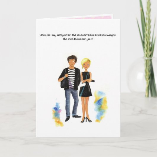 申し訳ありません カード (正面)