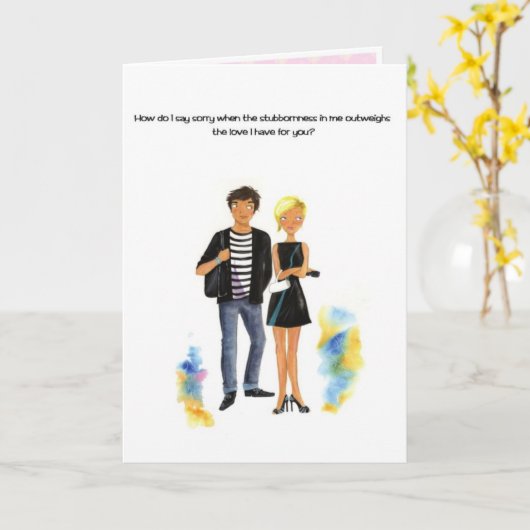 申し訳ありません カード (黄色い花)