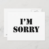 申し訳ありません ポストカード (正面/裏面)