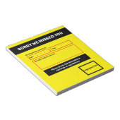 「申し訳あ恋しく思りません」メモ帳デザイン ノートパッド (アングル)