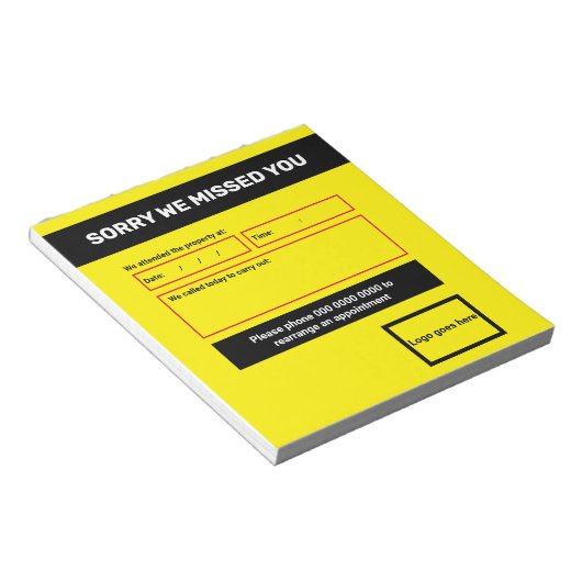 「申し訳あ恋しく思りません」メモ帳デザイン ノートパッド (アングル)