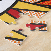 申し訳ございませんおもしろいレトロ漫画ブックアポップ・アートのート ジグソーパズル (側面)