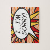 申し訳ございませんおもしろいレトロ漫画ブックアポップ・アートのート ジグソーパズル (縦)