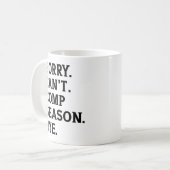申し訳ございませんコンプテンシーズンバイ応援おもしろい踊り コーヒーマグカップ (正面左)