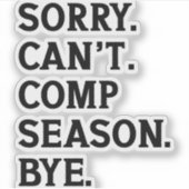 申し訳ございませんコンプテンシーズンバイ応援おもしろい踊り シール (正面)