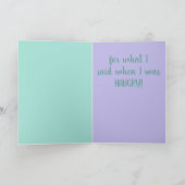 申し訳ございませんハングリーカードブルドッグパフランスのッピーパステル カード (内部)