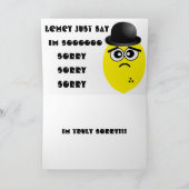 申し訳ございません。 カード (内部)