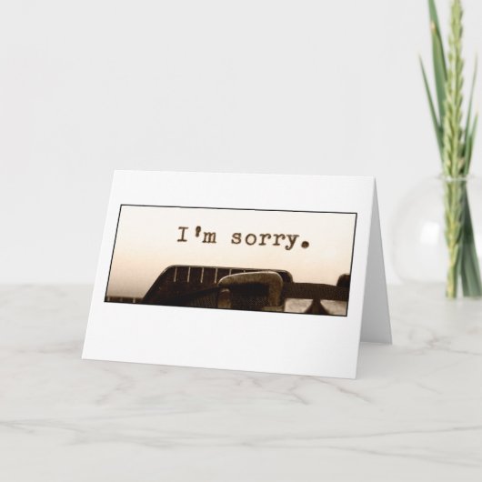 申し訳ございません カード (正面)