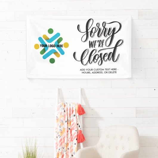 申し訳ございません。サインを閉じます。ロゴを追カスタム加します 横断幕 (インサイチュ)