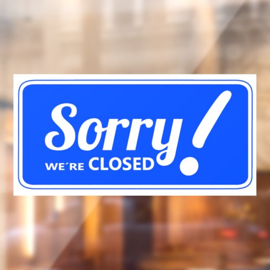 申し訳ございません。ストアのウィンドウが閉じています ウィンドウサイン (シート2)