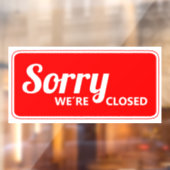 申し訳ございません。ストアのウィンドウが閉じています ウィンドウサイン (シート2)