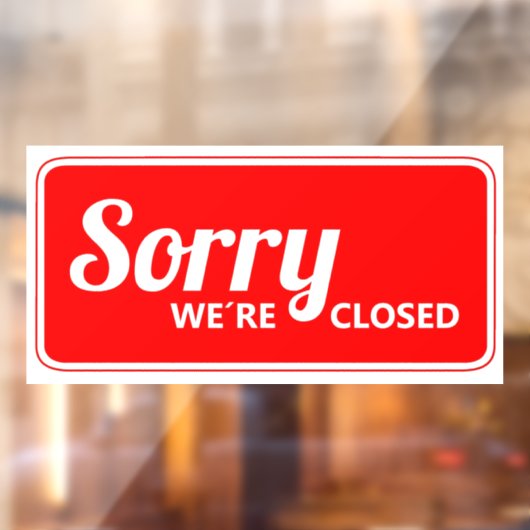 申し訳ございません。ストアのウィンドウが閉じています ウィンドウサイン (シート2)