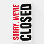 申し訳ございません。終了 – カスタムプロフェッショナル 横断幕 (縦)