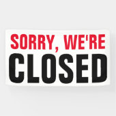 申し訳ございません。終了 – カスタムプロフェッショナル 横断幕 (横)