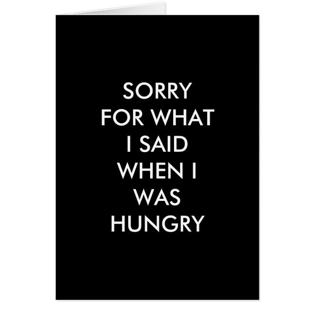 申し訳ないカード (正面)