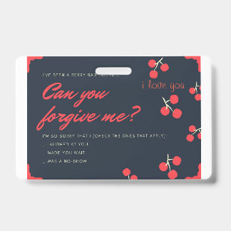 申し訳ないカード バッジ