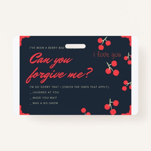 申し訳ないカード バッジ (正面)