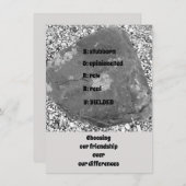 申し訳ない平手グリーティングカード (正面/裏面)