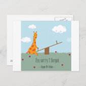 申し訳ない忘れ-ハッピーバースデー ポストカード (正面/裏面)