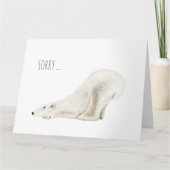 申し訳ない極熊の折り畳みグリーティングカード カード (正面)