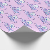 申し訳ない目がピンク色に ラッピングペーパー (角)