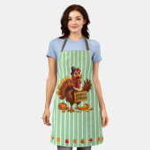 申し訳ない – おもしろいトルコ。サンクスギビング エプロン (着用した状態)