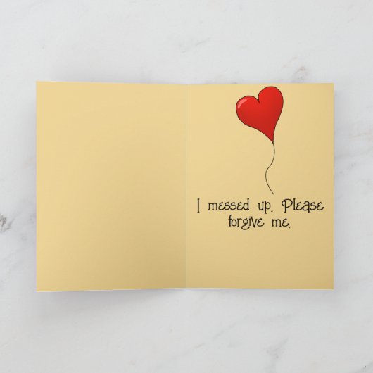 申し訳ない カード (内部)