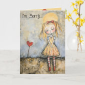 申し訳ない カード (黄色い花)
