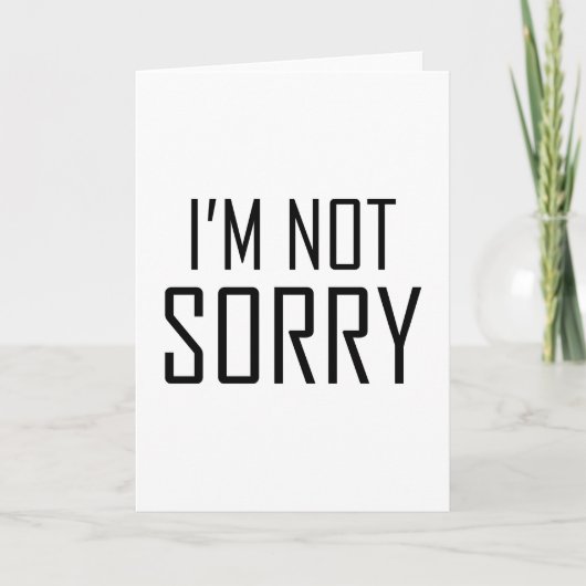 申し訳ない カード (正面)