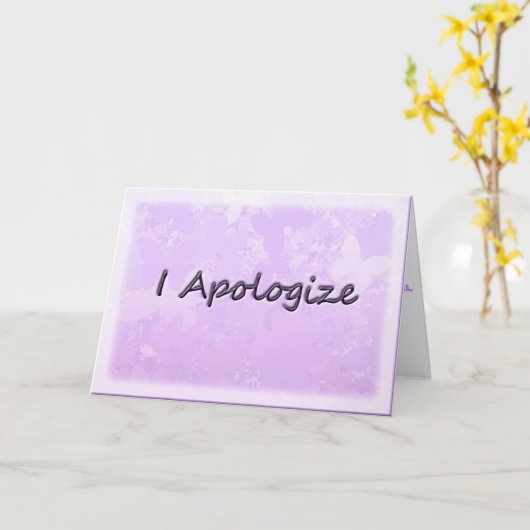 申し訳ない カード (黄色い花)