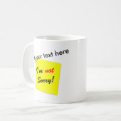 申し訳ない コーヒーマグカップ (正面左)