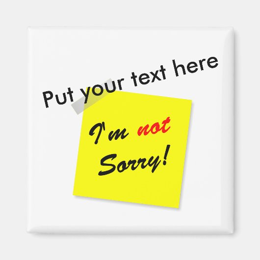 申し訳ない マグネット (正面)