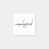 申し訳ない – 大胆さを受け入れる ポストイット (正面)