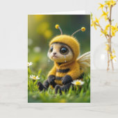 申し訳ない（昆虫）マルハナバチ カード (黄色い花)
