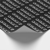 申し訳ない、白黒モダンギフトはっきりした ラッピングペーパー (角)