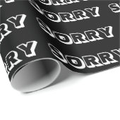 申し訳ない、白黒モダンギフトはっきりした ラッピングペーパー (ロールコーナー)