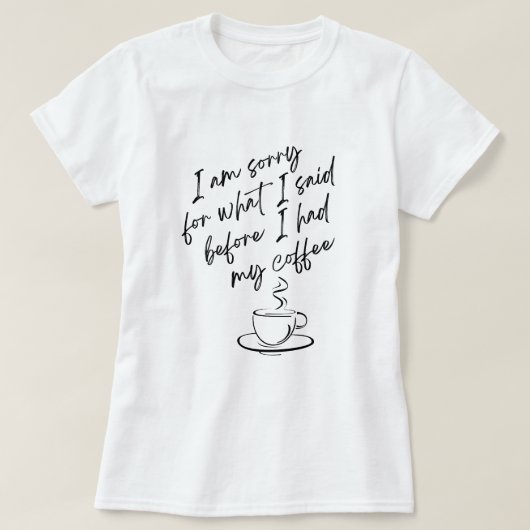 申し訳ない Tシャツ (デザイン正面)