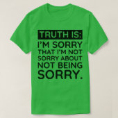 申し訳ない Tシャツ (デザイン正面)