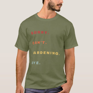 申し訳なくガーデニングバイおもしろいーでおもしろいきない – レトロスタイル Tシャツ