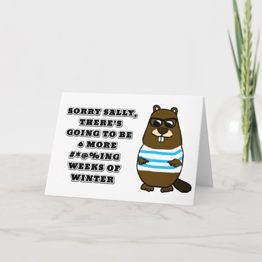申し訳なくサリー、冬の他の6つ#*@%ing週 カード (正面)