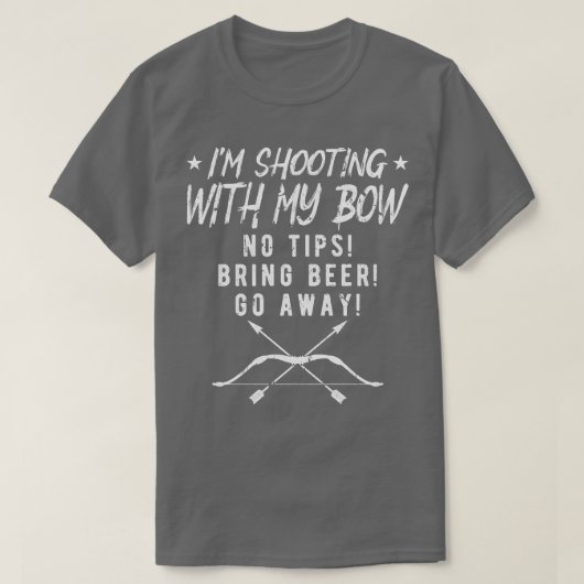 申し訳なく存じないが私の弓狩り射手と計画を Tシャツ (デザイン正面)