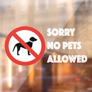 申し訳なく存じないが、犬は倉庫の窓にサインを入れない ウィンドウサイン