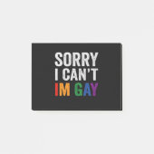 申し訳なく存じないが、私はゲイおもしろいプライド月のギフトである ポストイット (正面)