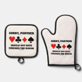 申し訳なく存じなかった 鍋つかみ&鍋敷きセット (正面)