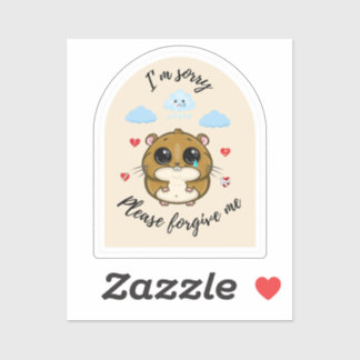 申し訳なく存じますが、お許し下さい – Sad Hamster シール