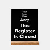 申し訳なく存じますが、このレジスターはブラックロゴで閉じられています アクリルサイン (正面)